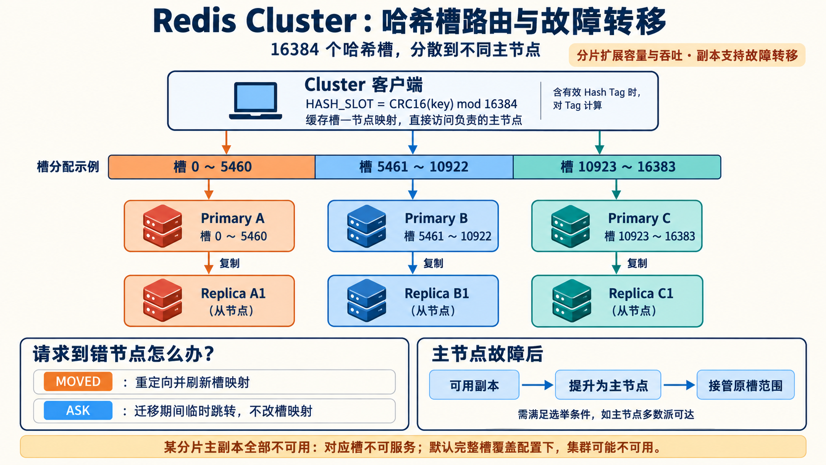 Redis 集群架构示意图