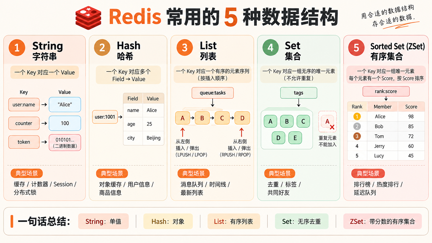 Redis 数据结构示意图