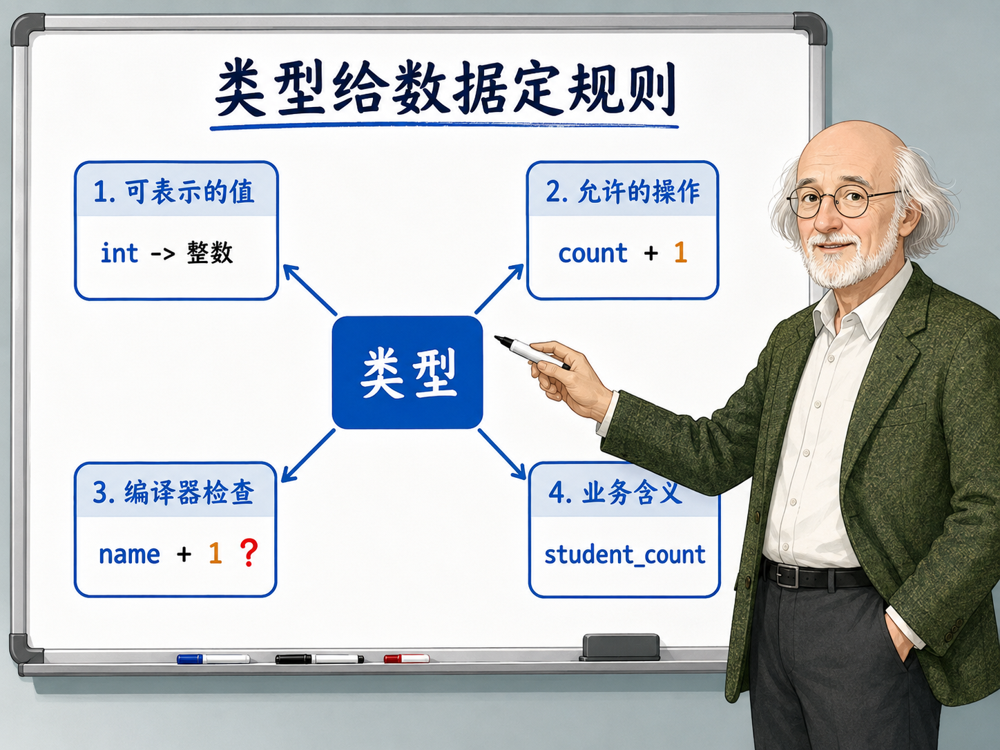 C++ 类型决定数据能怎么用示意图