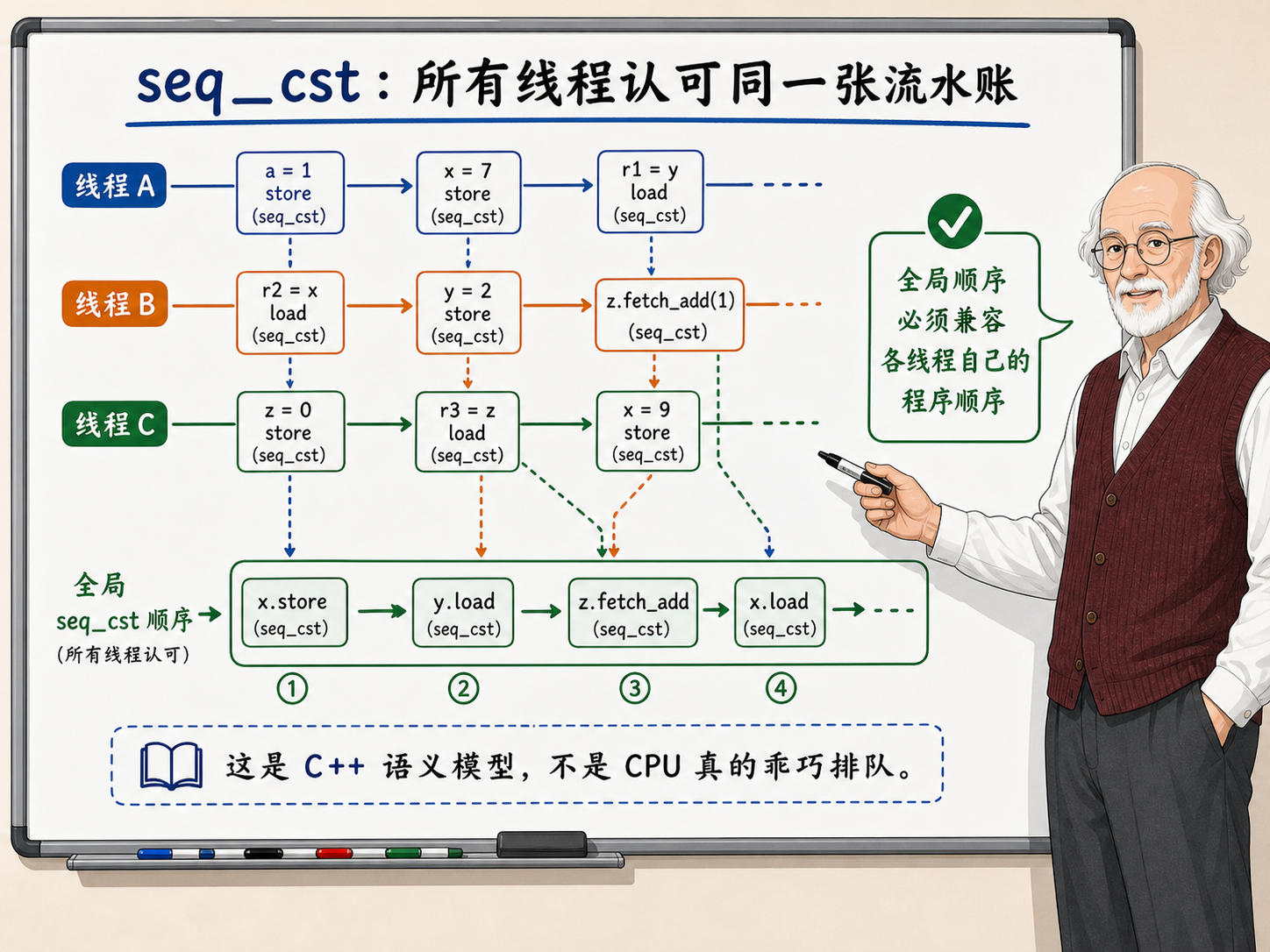 C++ seq_cst心智示意图