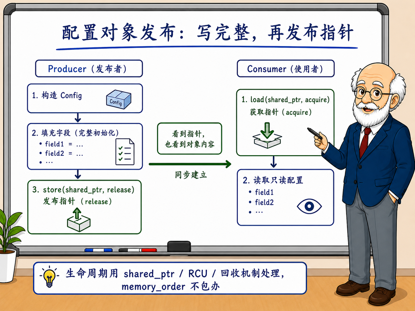 C++ 配置对象发布时的流程