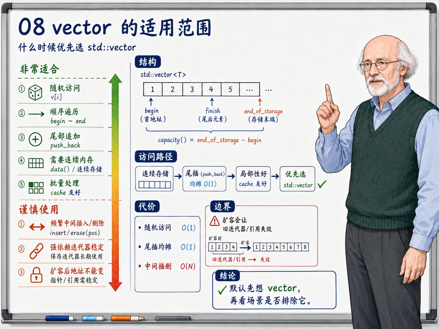 C++ vector 的适用场景与限制