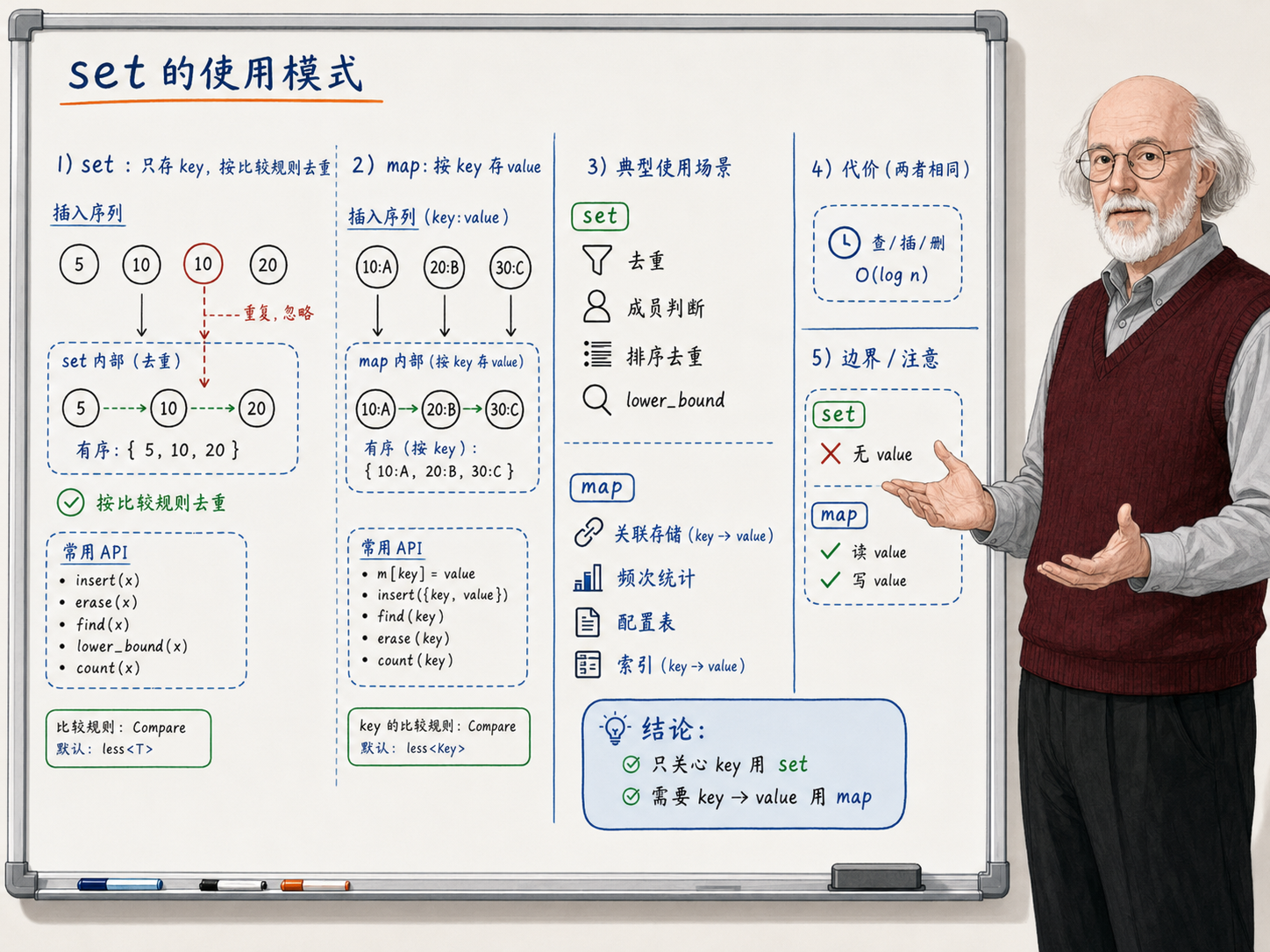 C++ 文结合的教学演示图