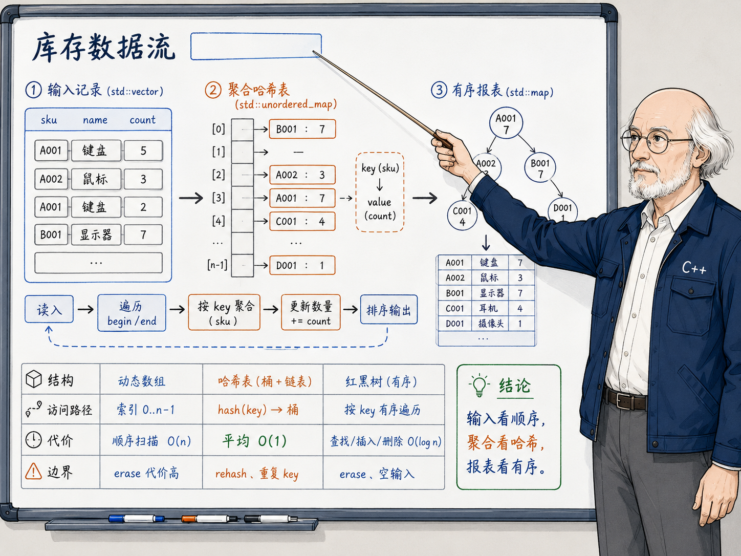 C++ 需求：一个库存报表程序示意图