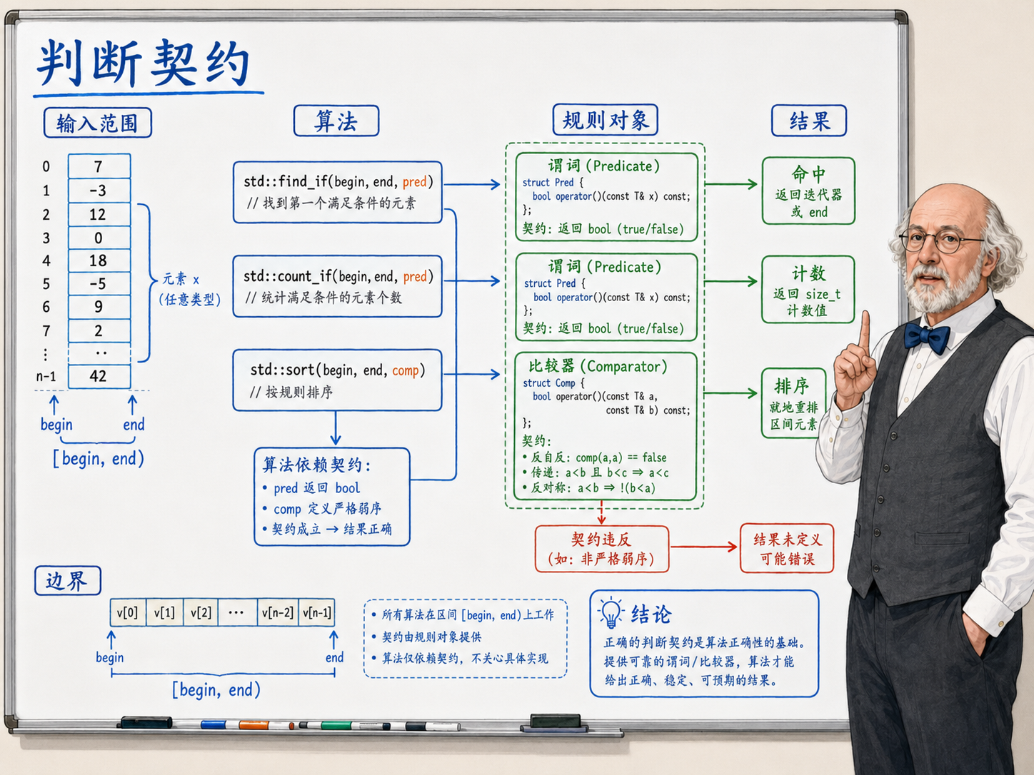 C++ 算法与规则对象的判断契约