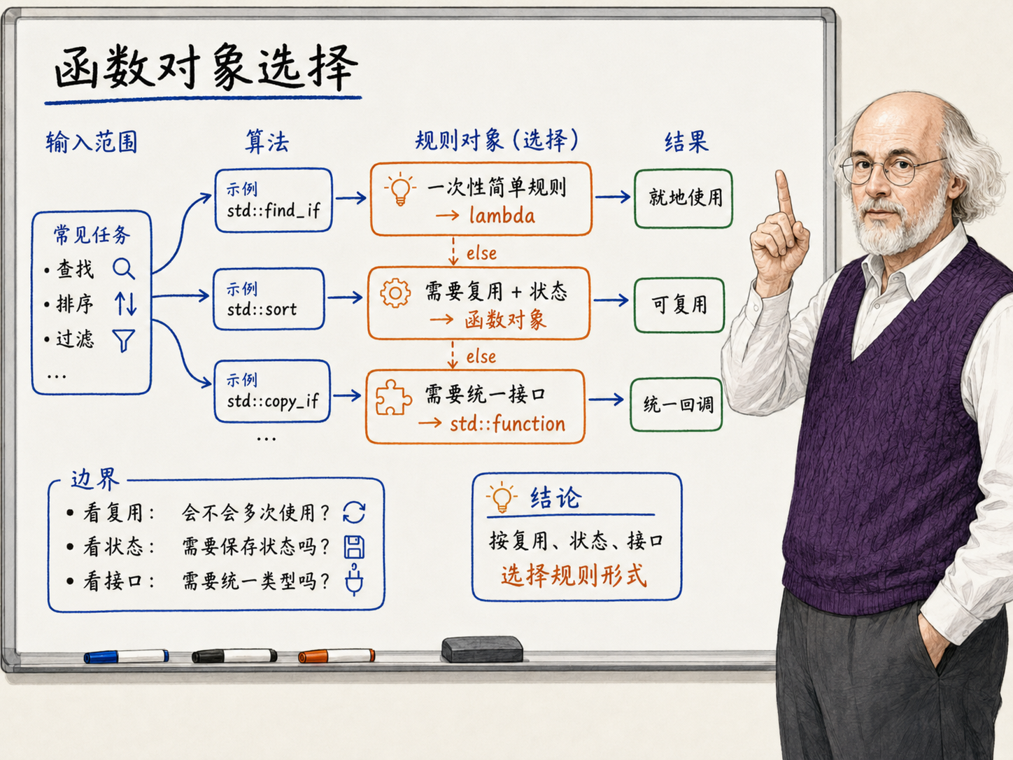 C++ 写进项目之前的几条边界示意图