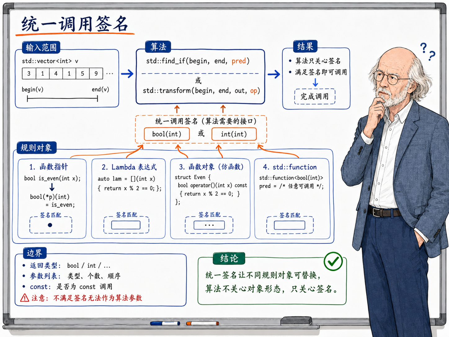 C++ 什么样的目标能装进 std::function示意图