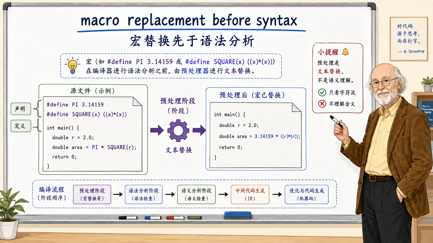 C++ 宏替换与语法分析顺序