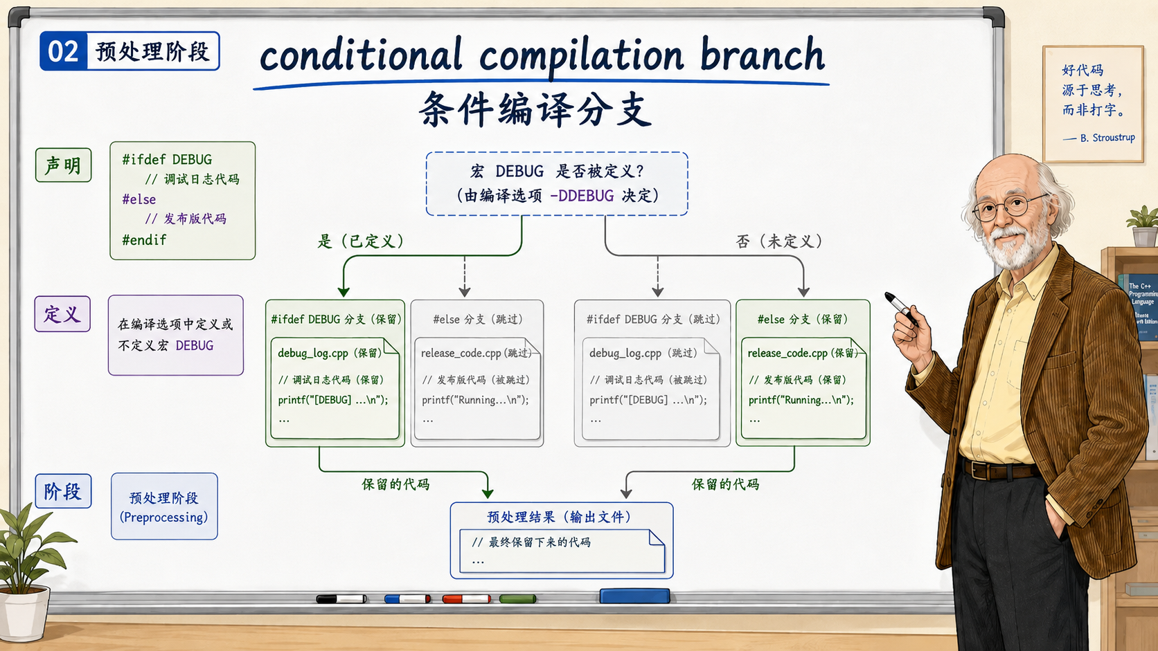C++ 预处理阶段的条件编译分支流程