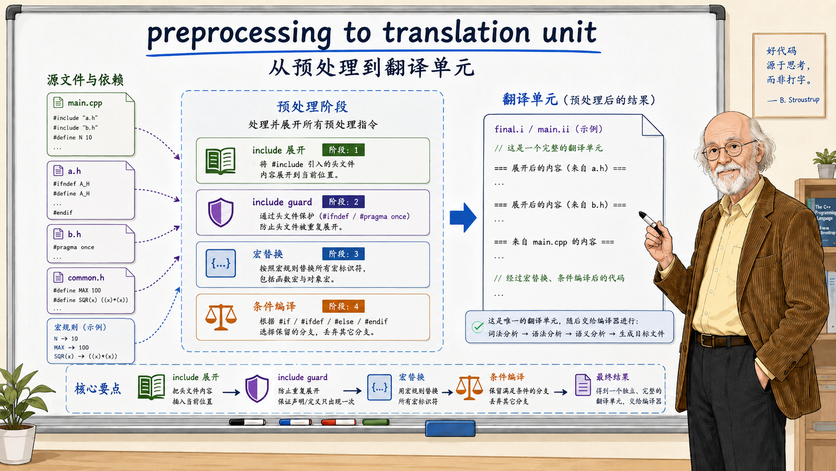 C++ 从预处理到翻译单元的流程
