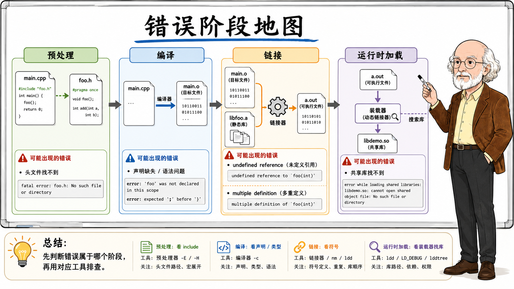 C++ 错误阶段地图