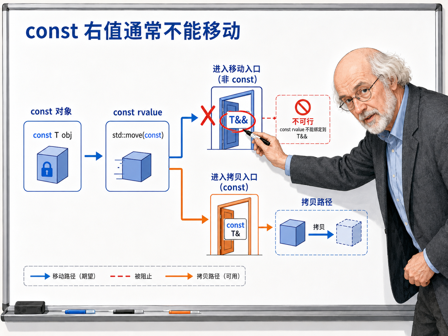 C++ const 右值也要小心示意图