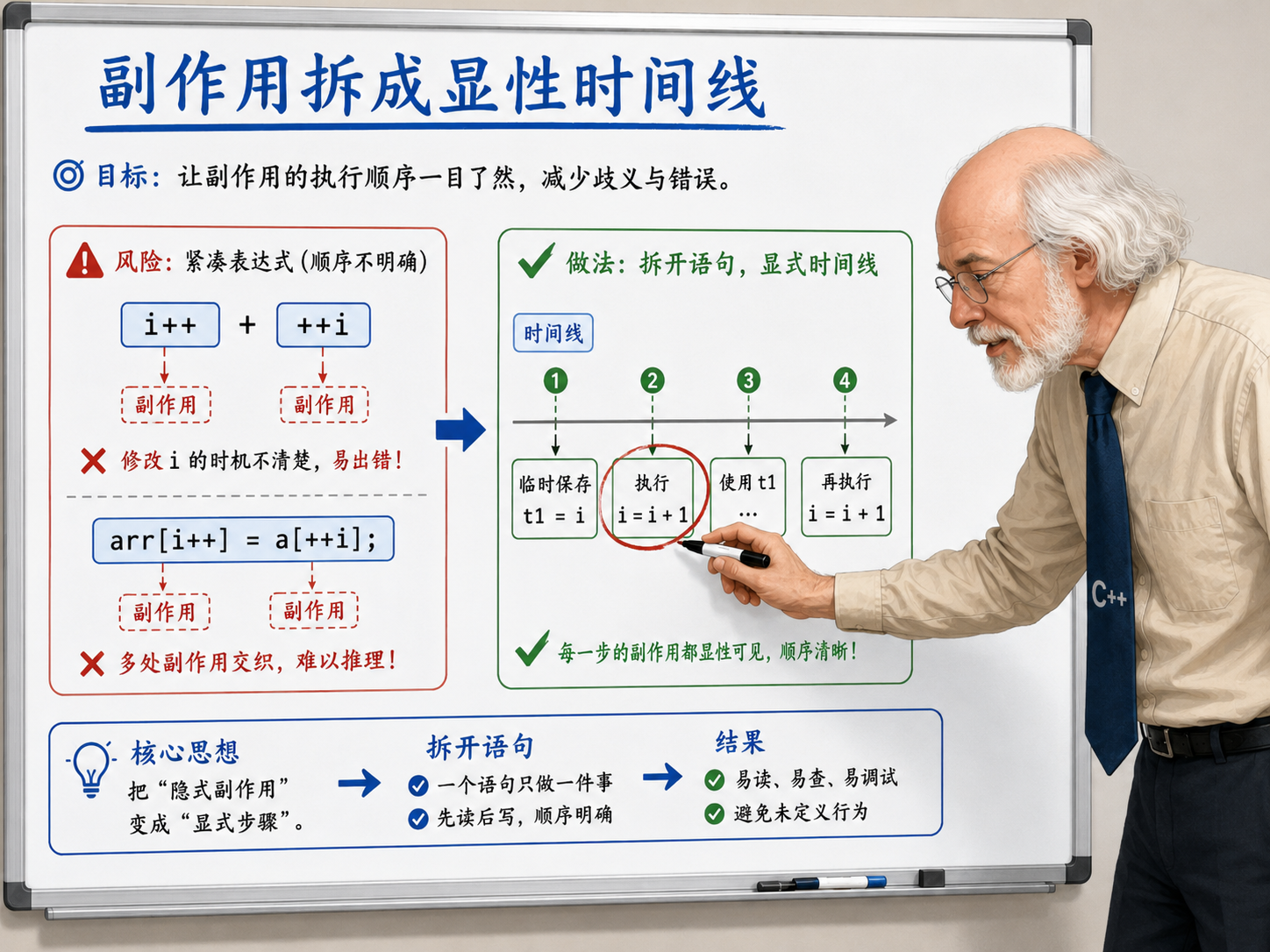 C++ 表达式副作用的执行时间线