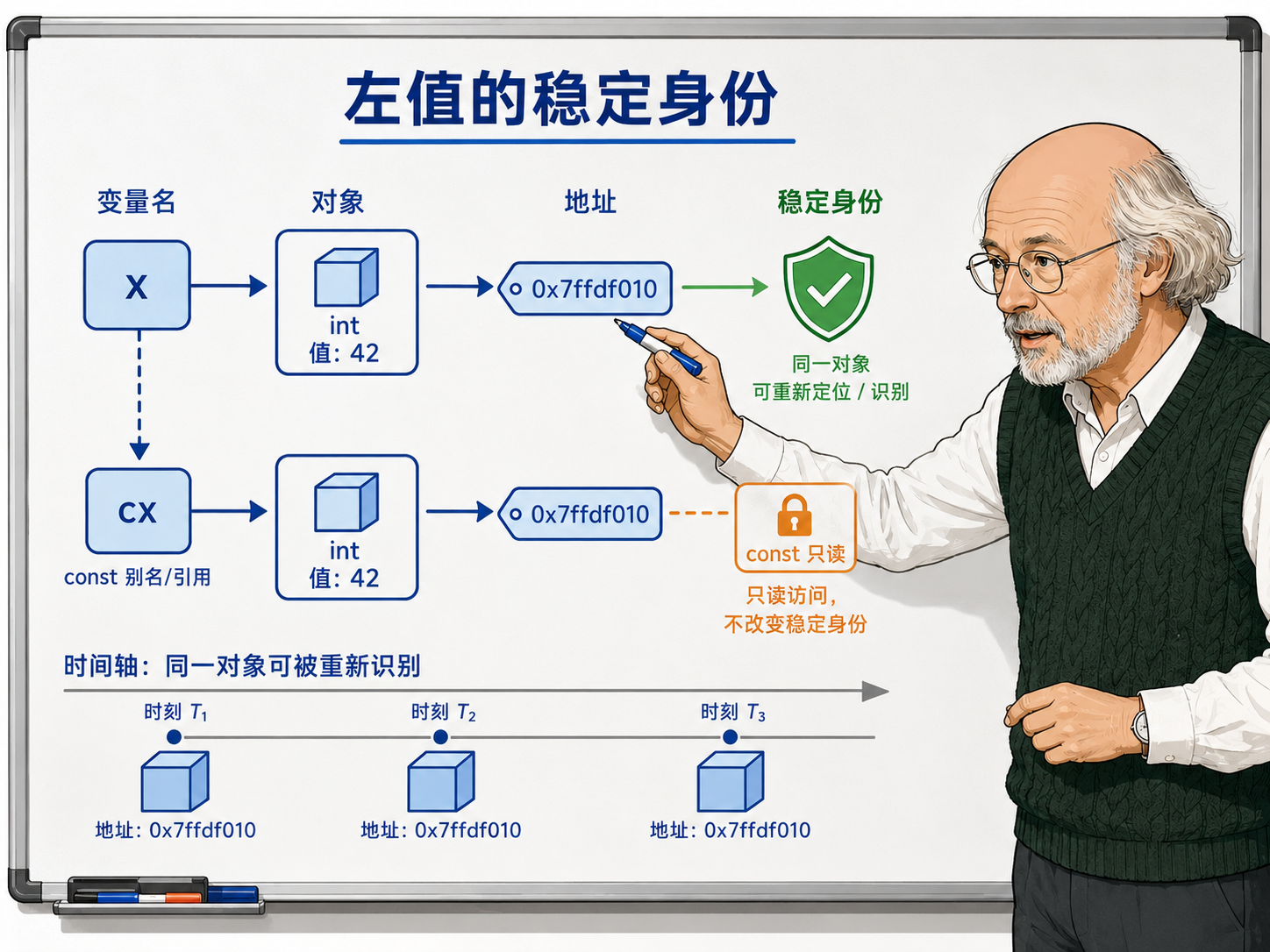 C++ 左值：能重新找到的对象示意图