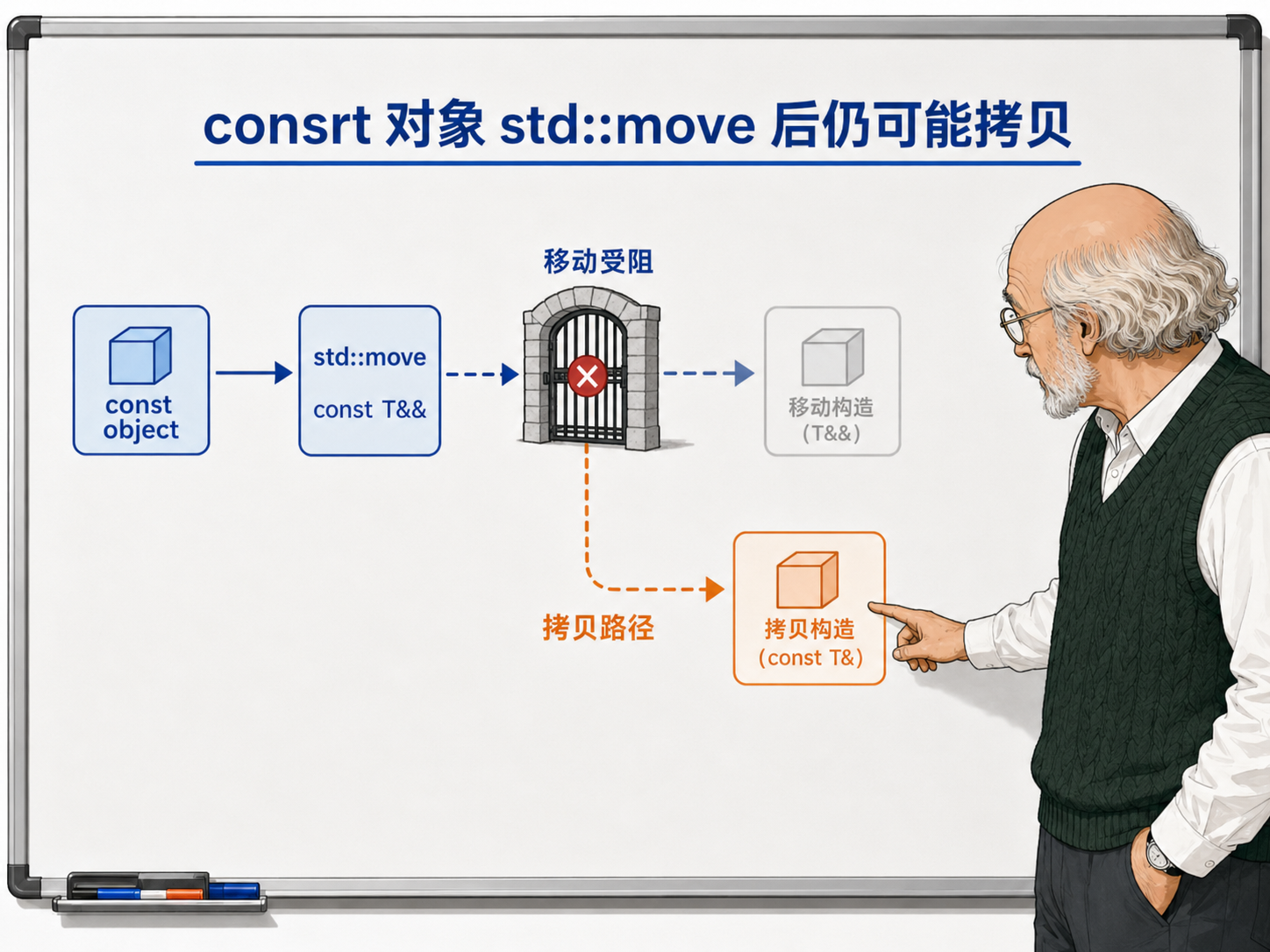 C++ const 和移动的关系要单独看示意图