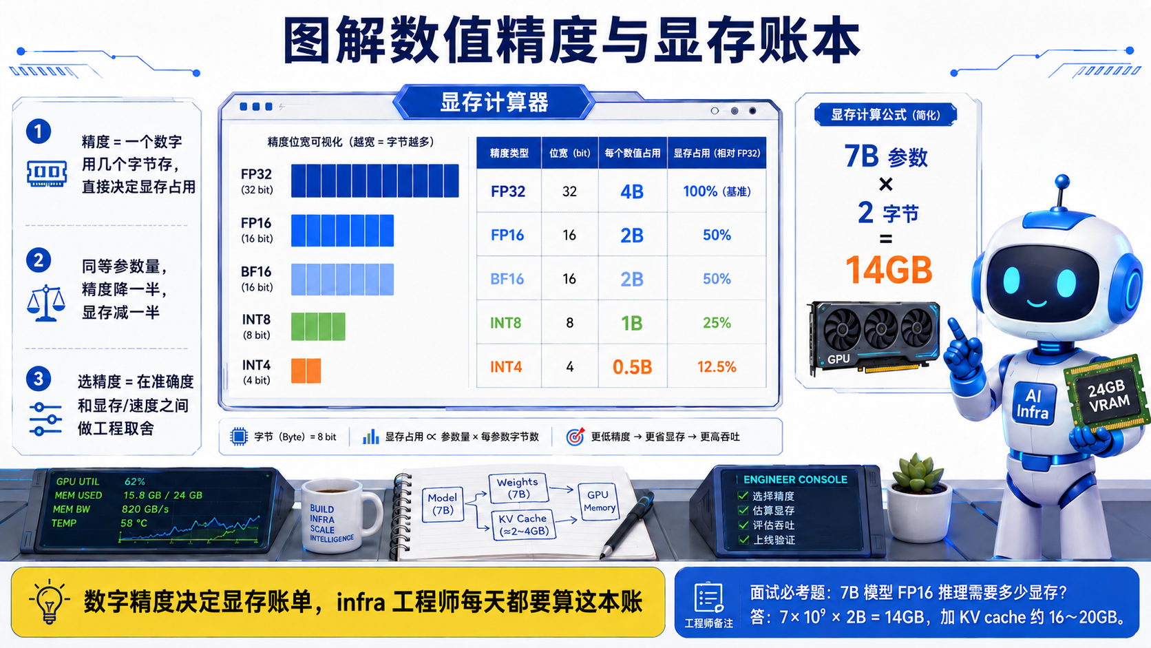数值精度与显存账本的关系