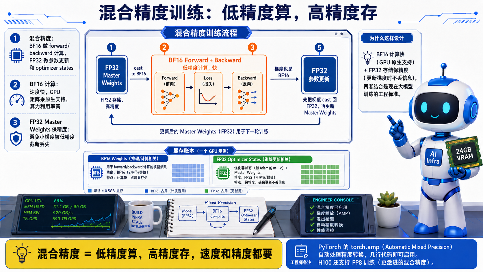 混合精度训练的流程