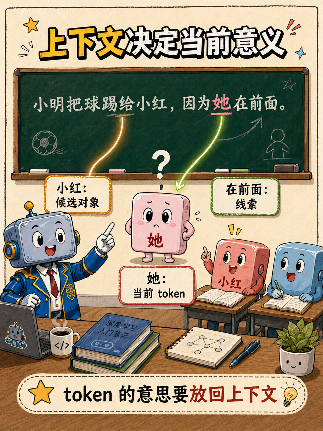 上下文决定当前意义示意图