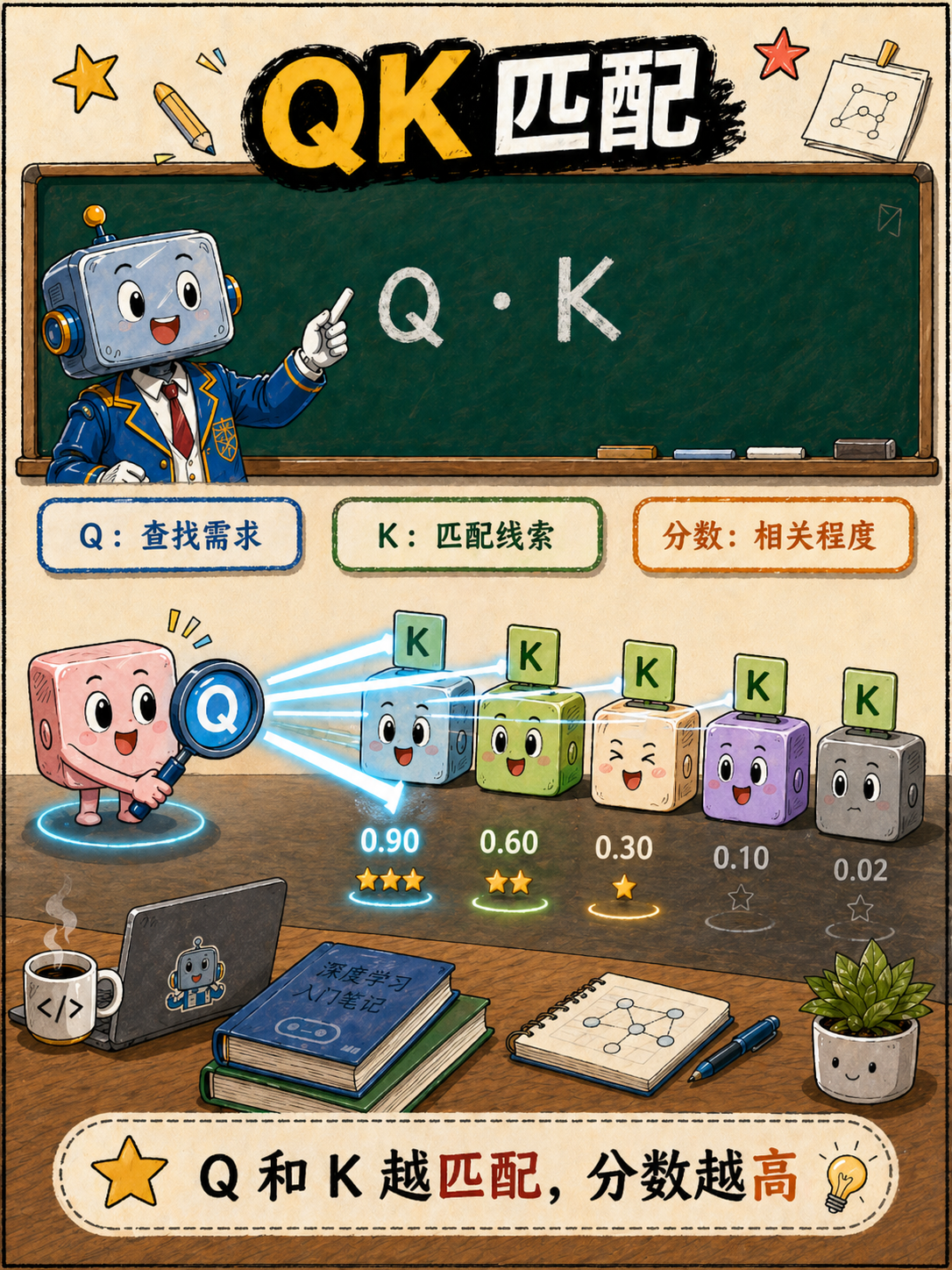 QK 匹配示意图