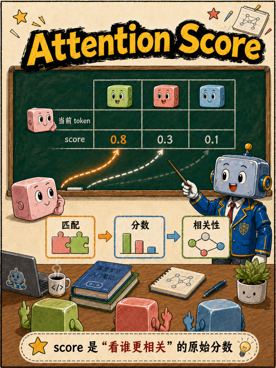 Attention Score示意图