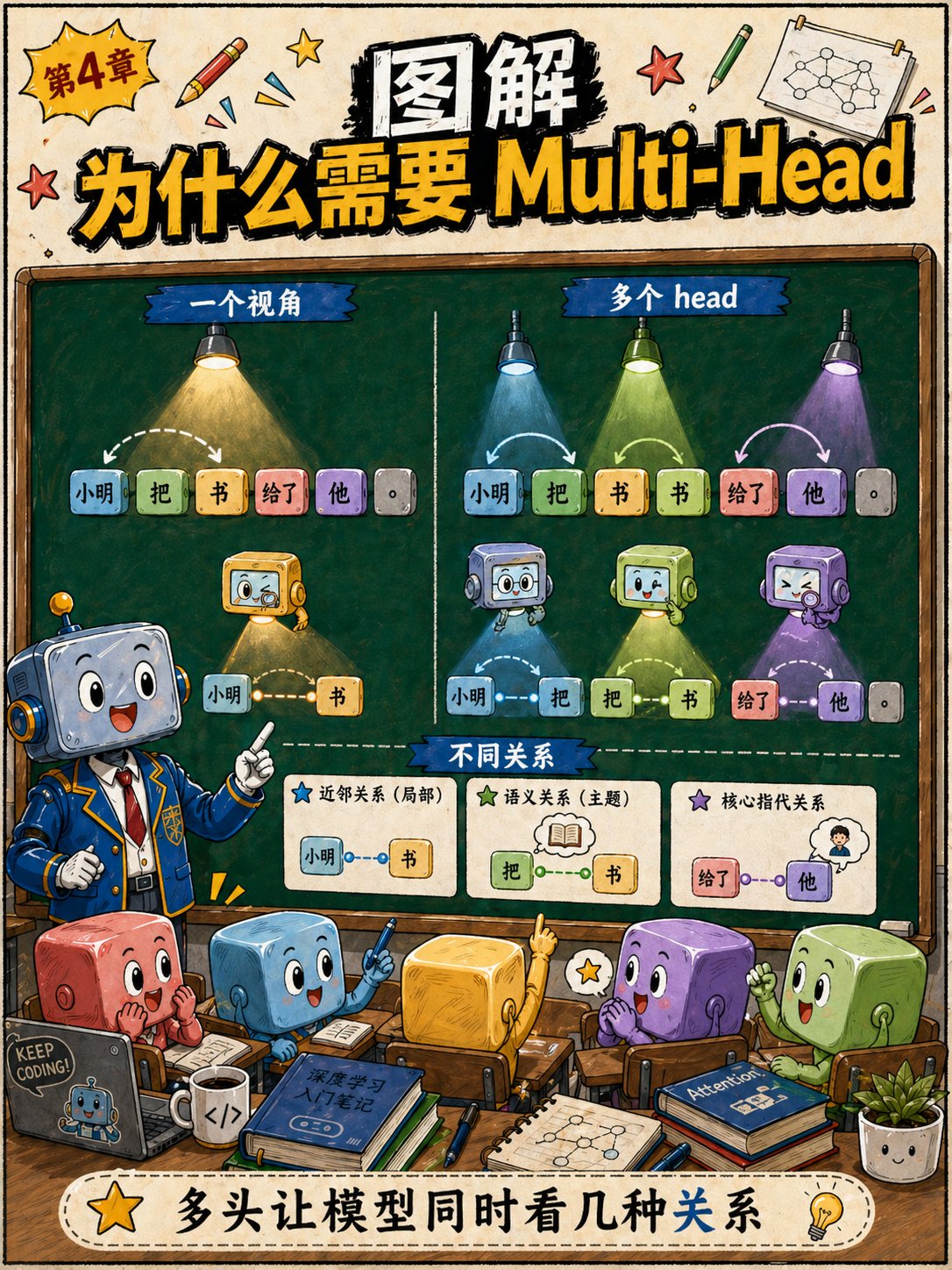 多头注意力的分工与信息关系