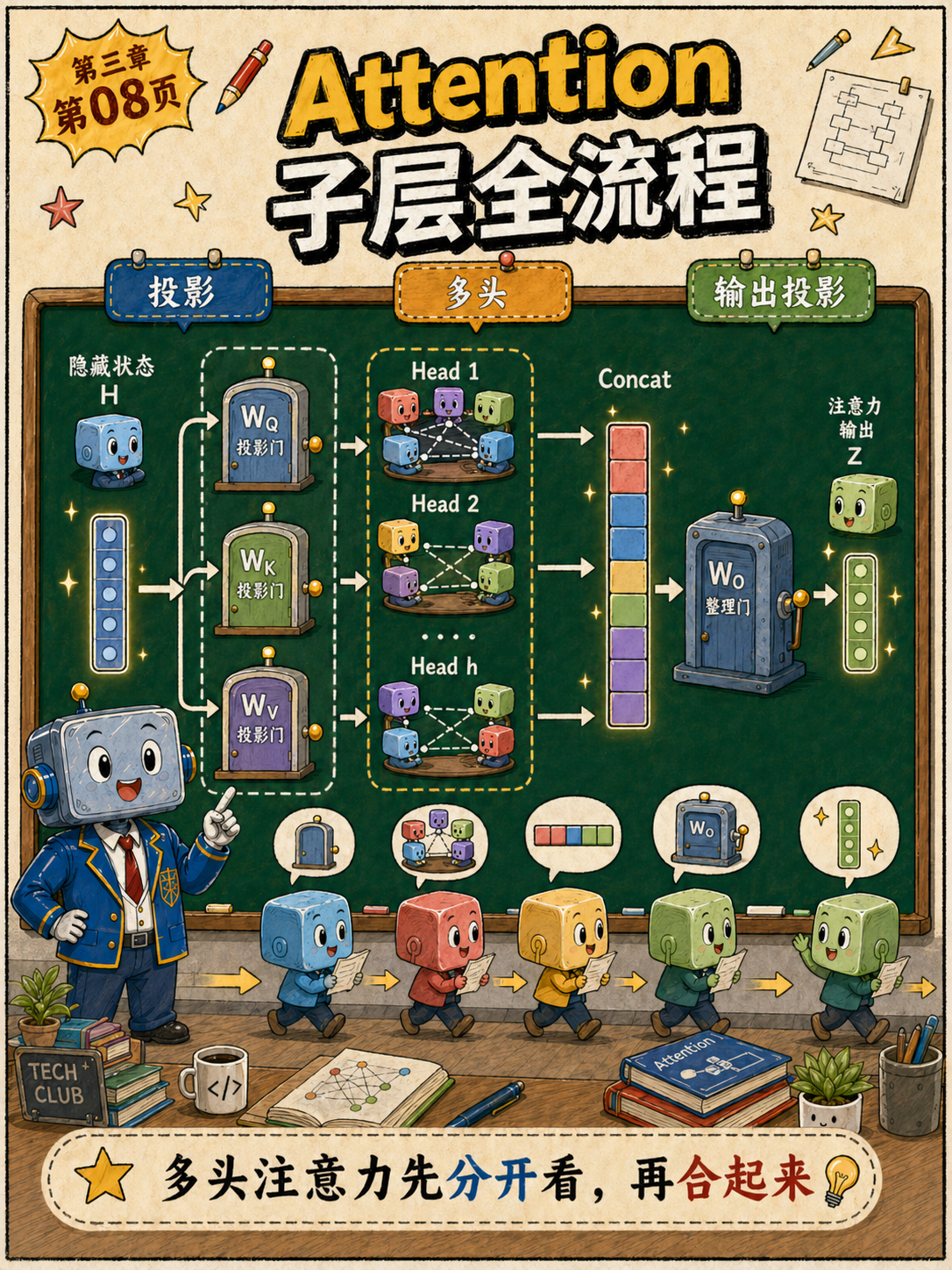 Attention子层全流程
