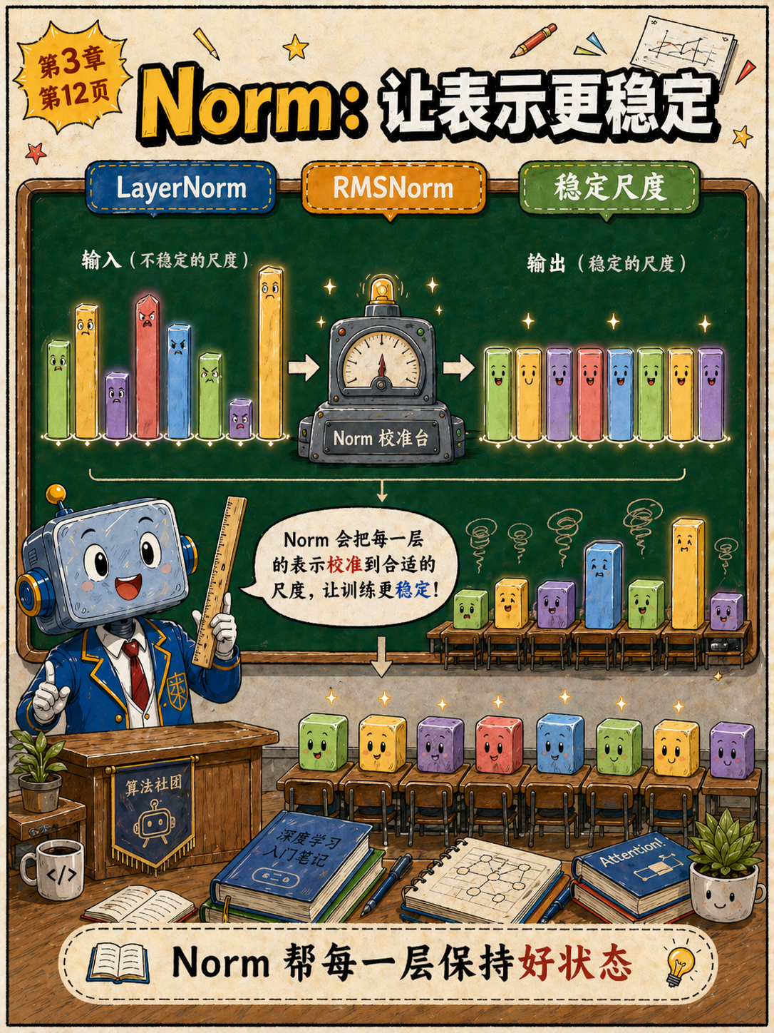 Norm:让表示更稳定示意图