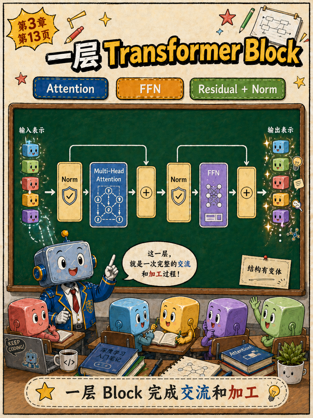 Transformer Block的结构示意图
