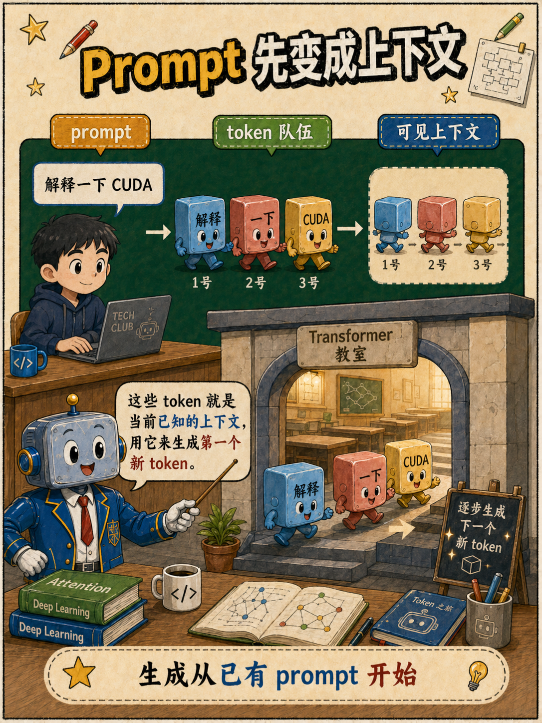 Prompt 先变成上下文示意图