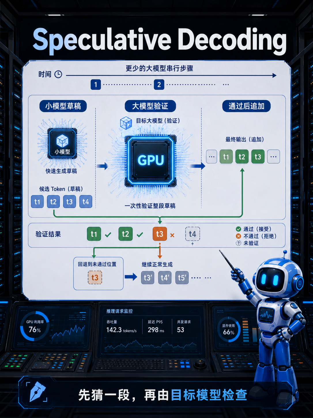 Speculative Decoding的工作流程