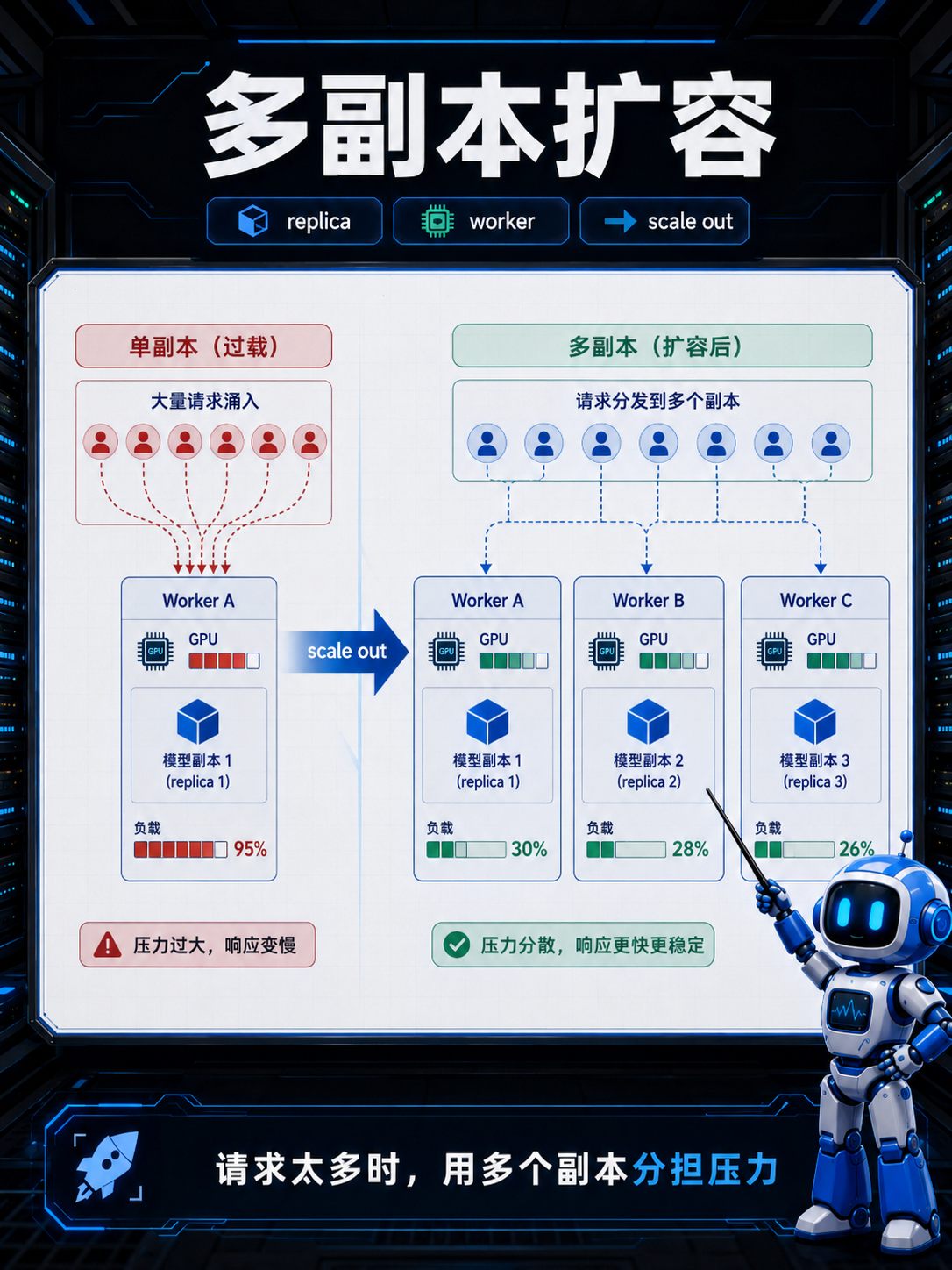 多副本扩容的原理示意图