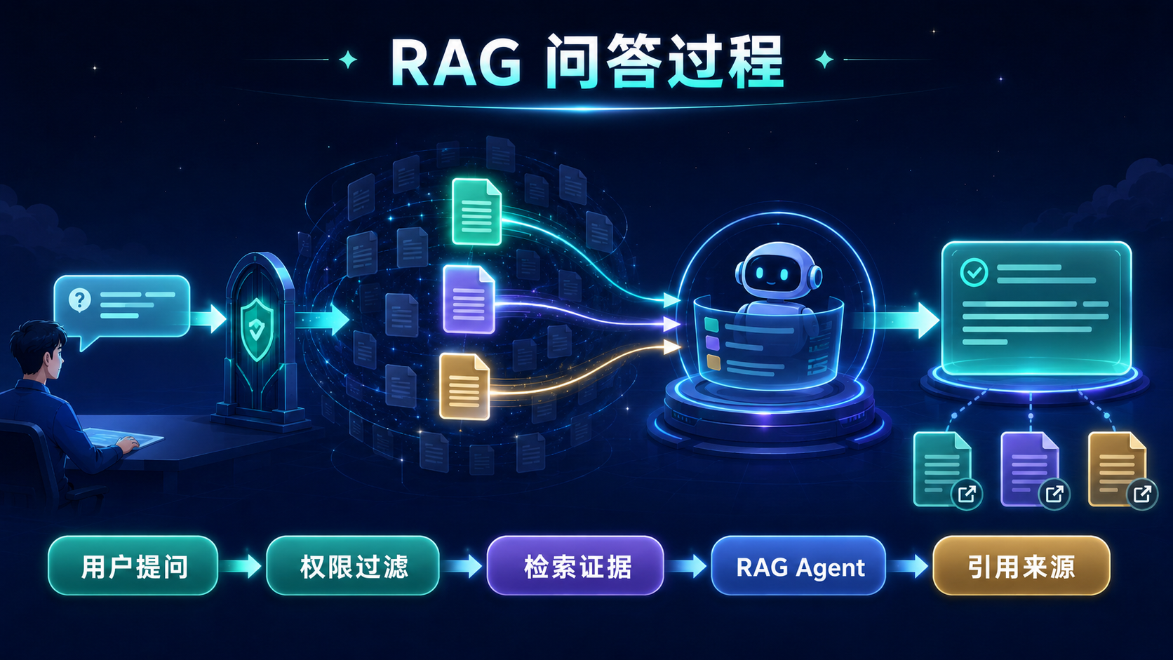 RAG问答过程示意图