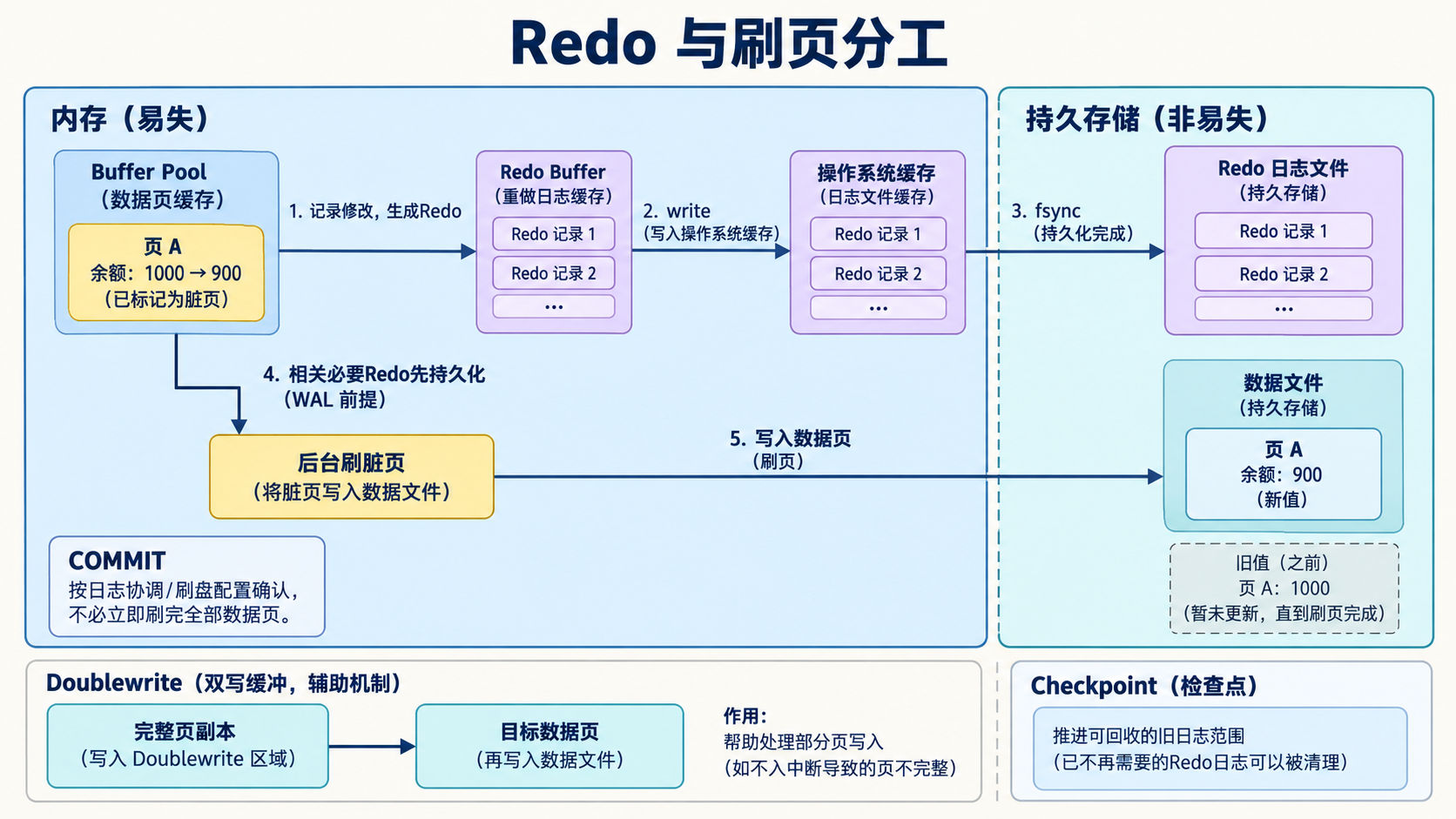 Redo 与刷页分工